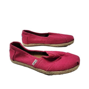 Toms Pink Slid On Loafer sock style flip ons